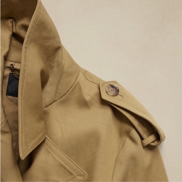 NWOT! Banana Republic Black Timeless Trench Coat - Multiple Sizes - Picture 6 of 7